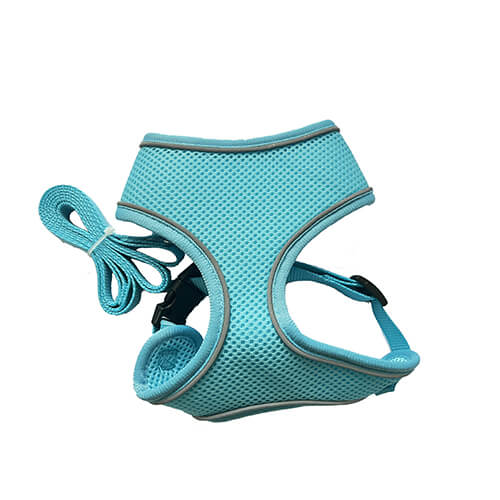 Dog harness with leash